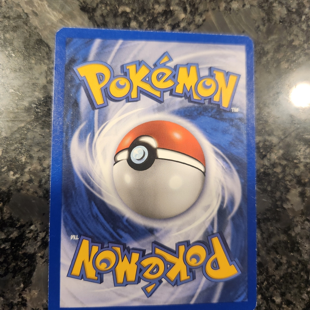 Blue and White Trading Card